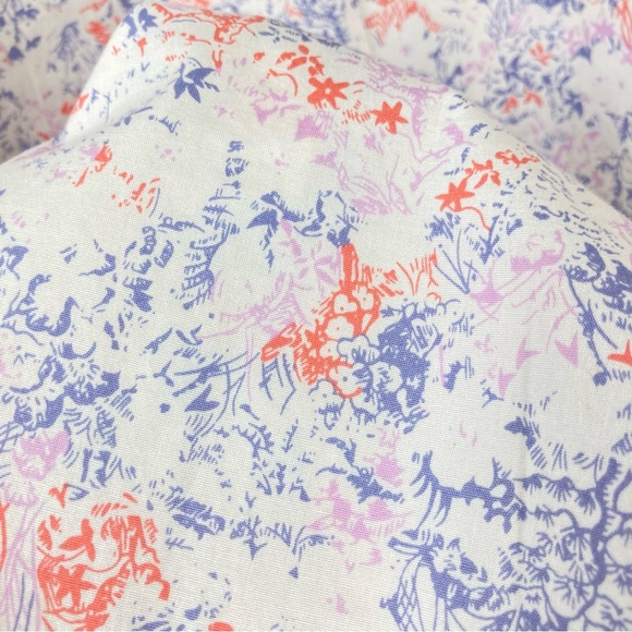 Eddie Bauer Floral Button Down Shirt medium Wrinkle Free Shaped Fit cotton - Picture 8 of 14